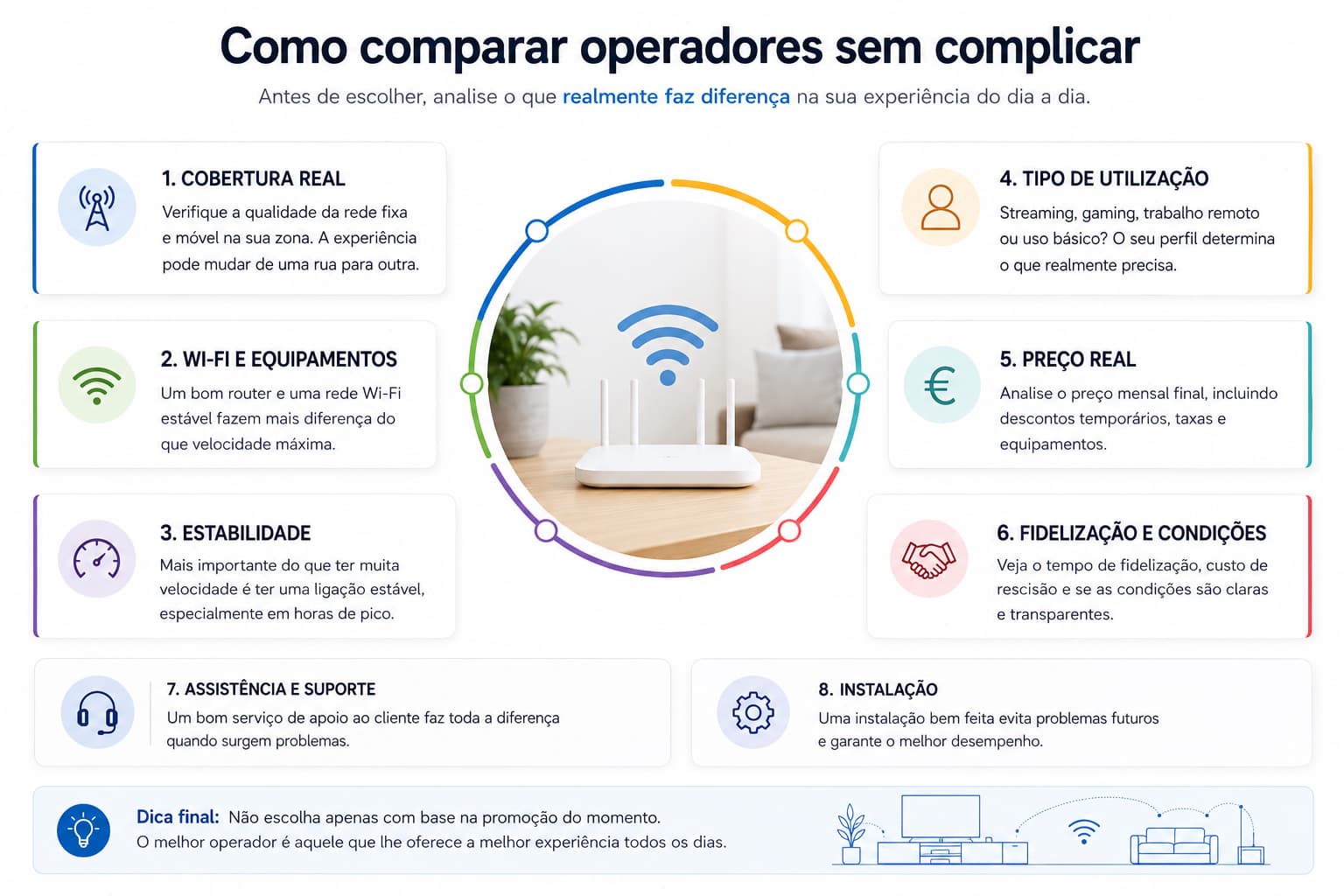 Checklist para comparar operadores sem complicar