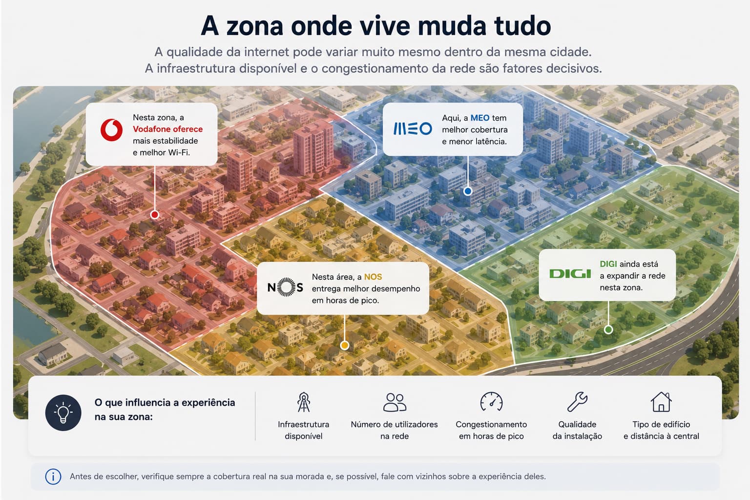 A zona onde vive pode mudar a qualidade real do operador