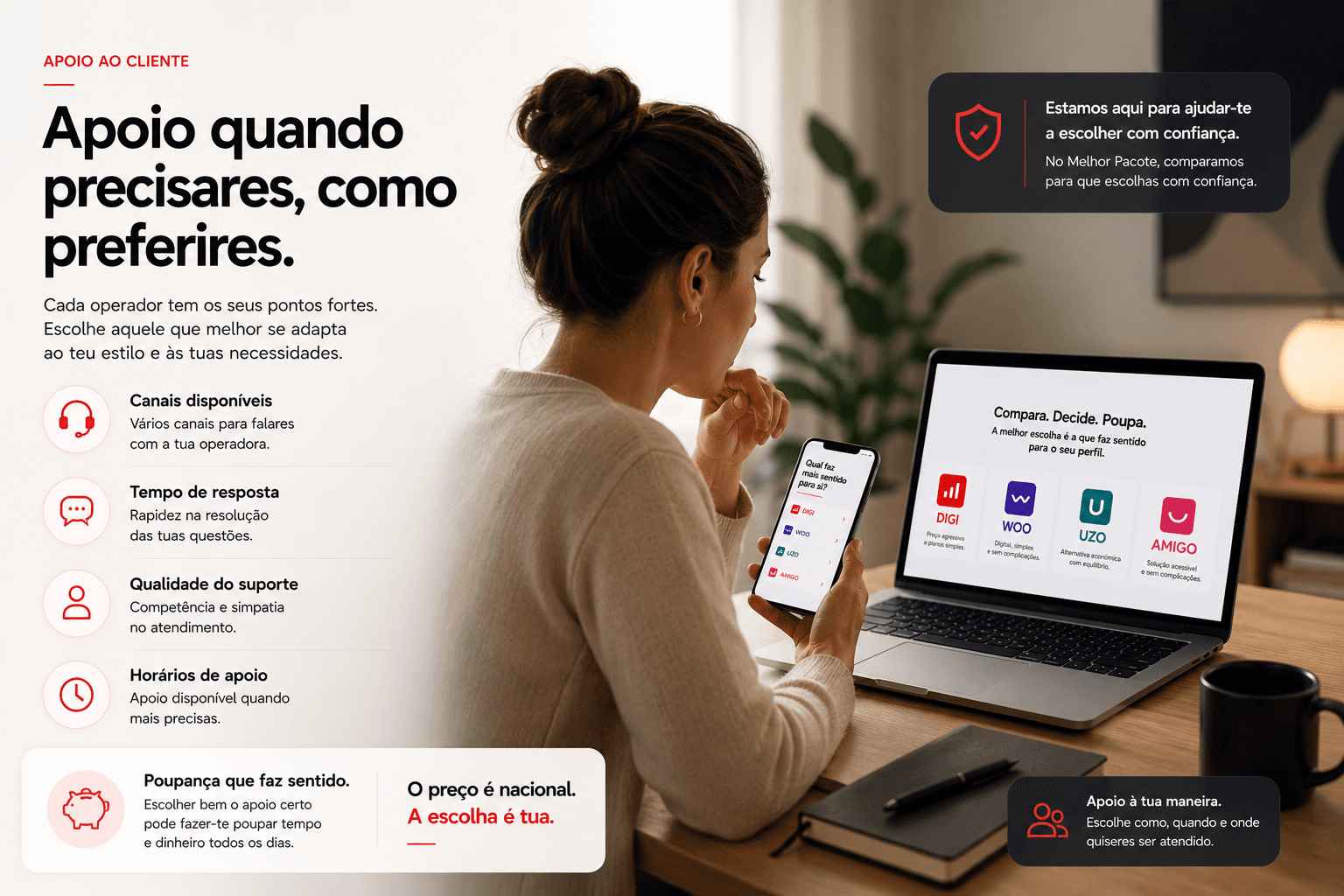 Pessoa a decidir mudar para a Digi